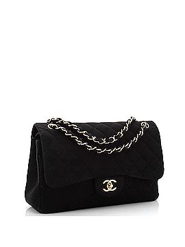 Chanel Classic Double Flap Bag Quilted Jersey Jumbo (view 2)