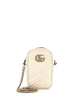 Gucci GG Marmont Vertical Phone Crossbody Bag Matelasse Leather Mini (view 1)