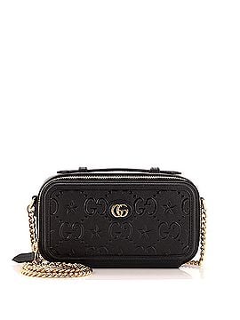 Gucci Star Chain Shoulder Bag GG Embossed Leather Mini (view 1)