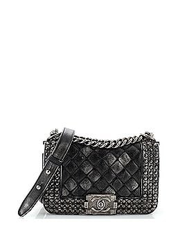 Chanel Paris-Dallas Boy Flap Bag Studded Quilted Distressed Calfskin Small (view 1)