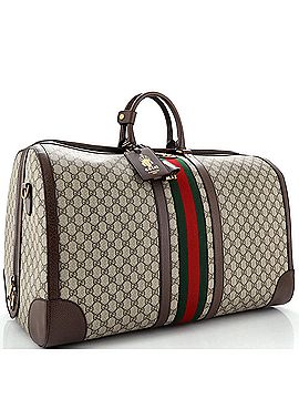 Gucci Savoy Web Convertible Duffle Bag GG Coated Canvas Maxi (view 2)
