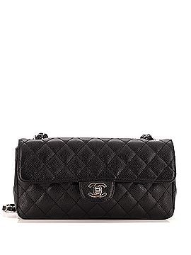 Chanel Classic Single Flap Bag Quilted Caviar East West (view 1)