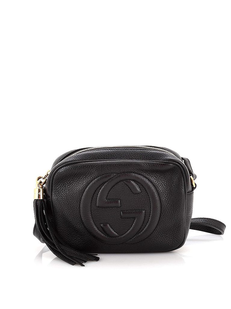 Gucci 100% Leather Black Soho Disco Crossbody Bag Leather Small One Size - photo 1