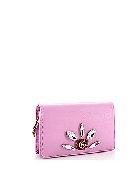 Gucci GG Marmont Chain Wallet Embellished Leather Mini (view 2)