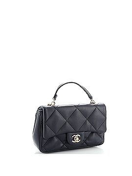 Chanel Classic Single Flap Top Handle Bag Quilted Lambskin Mini (view 2)