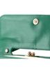Chanel 100% Patent Leather Green Kisslock Flap Phone Holder with Chain Quilted Shiny Calfskin One Size - photo 5