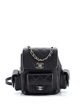 Chanel Duma Multipocket Drawstring Backpack Quilted Caviar Mini (view 1)