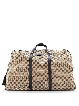 Gucci Convertible Boston Carry On Duffle Bag (Outlet) GG Canvas Large (view 1)