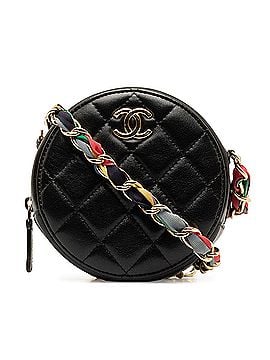 Chanel Quilted Lambskin Ribbon Round Clutch With Chain (view 1)
