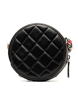 Chanel Quilted Lambskin Ribbon Round Clutch With Chain (view 2)
