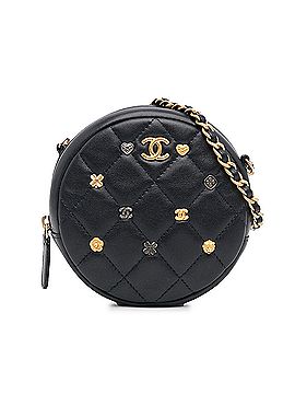 Chanel Quilted Lambskin Lucky Charms Round Clutch with Chain (view 1)