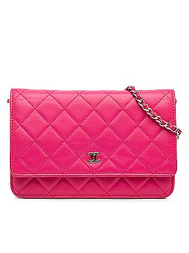 Chanel CC Quilted Lambskin Wallet On Chain (view 1)
