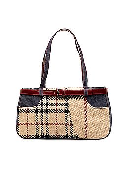 Burberry House Check Wool and Denim Pocket Handbag (view 1)