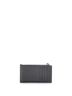Saint Laurent 100% Leather Gray Monogram Fragments Zip Card Holder Matelasse Chevron Leather One Size - photo 4