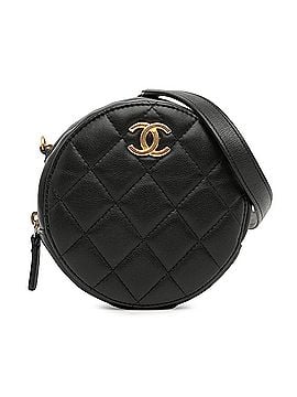Chanel Quilted Calfskin About Pearls Round Clutch with Chain (view 1)
