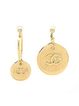 Chanel Medallion Asymmetrical Earrings Metal (view 2)