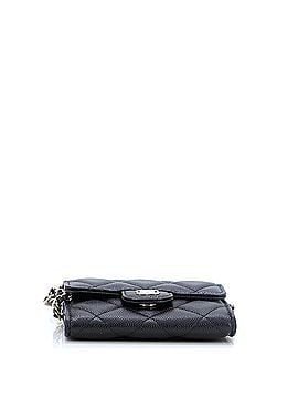 Chanel Classic Flap Card Holder on Chain Quilted Caviar Mini (view 2)