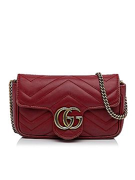 Gucci Super Mini GG Marmont Matelasse Crossbody Bag (view 1)