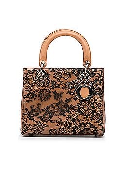 Dior Medium Floral Lace and Lambskin Lady Dior (view 1)
