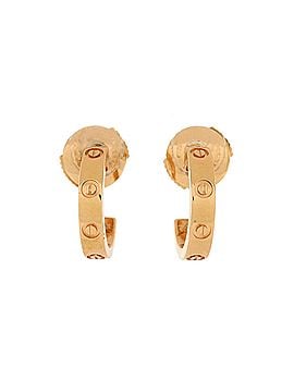 Cartier Love Hoop Earrings 18K Rose Gold Small (view 1)