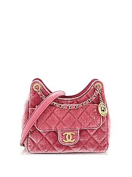 Chanel Wavy CC Hobo Quilted Velvet Small (view 1)