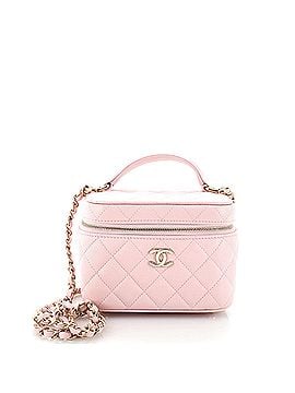 Chanel CC Top Handle Vanity Case with Chain Quilted Caviar Mini (view 1)