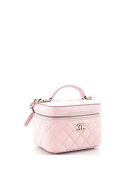 Chanel CC Top Handle Vanity Case with Chain Quilted Caviar Mini (view 2)