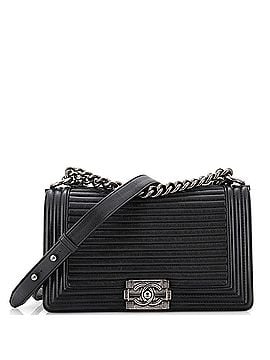 Chanel Boy Flap Bag Horizontal Quilted Lambskin Old Medium (view 1)