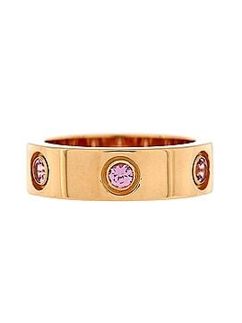 Cartier Love Band 6 Sapphires Ring 18K Rose Gold with Pink Sapphires (view 1)