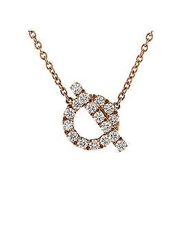 Hermès Finesse Pendant Necklace 18K Rose Gold and Diamonds (view 1)