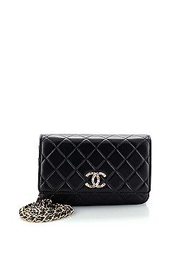 Chanel Multicolor Crystal CC Wallet on Chain Quilted Lambskin (view 1)