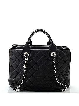 Chanel Urban Companion Top Handle Shopping Tote Quilted Caviar Large (view 1)