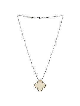Van Cleef & Arpels Magic Alhambra Pendant Necklace 18K White Gold and Mother of Pearl (view 2)