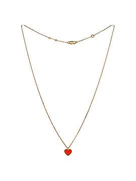Van Cleef & Arpels Sweet Alhambra Heart Pendant Necklace 18K Rose Gold and Carnelian (view 2)