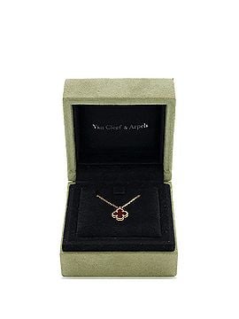 Van Cleef & Arpels Sweet Alhambra Pendant Necklace 18K Rose Gold and Carnelian (view 2)