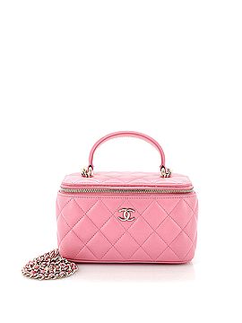 Chanel Classic Top Handle Vanity Case with Chain Quilted Lambskin Small (view 1)