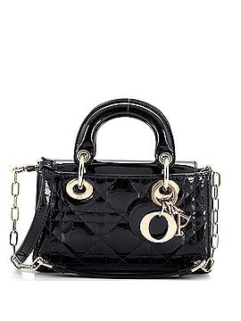 Christian Dior Lady D-Joy Bag Cannage Quilt Patent Micro (view 1)
