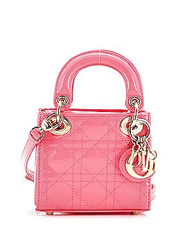 Christian Dior Lady Dior Bag Cannage Quilt Patent Micro (view 1)