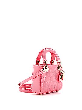 Christian Dior Lady Dior Bag Cannage Quilt Patent Micro (view 2)
