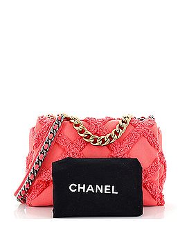 Chanel 19 Flap Bag Fringe Quilted Cotton Canvas Large (view 2)
