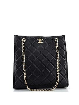 Chanel Sweet Classic Shopping Tote Quilted Caviar Small (view 1)