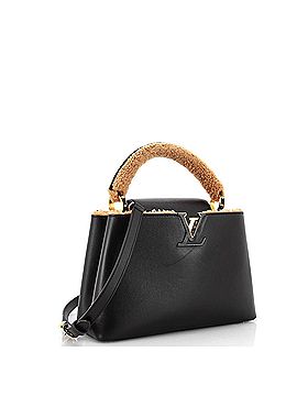 Louis Vuitton Capucines Bag Leather with Shearling MM (view 2)