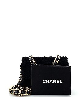 Chanel CC Bar Chain Handle Flap Bag Quilted Shearling Small (view 2)