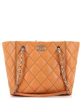 Chanel CC Daily Shopper Chain Tote Quilted Caviar Small (view 1)