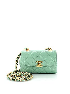 Chanel CC Rounded Flap Crossbody Bag Quilted Caviar Mini (view 1)