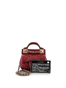 Chanel Lady Handle Flap Card Holder on Chain Quilted Calfskin (view 2)