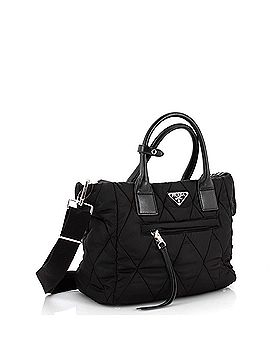 Prada Convertible Zip Tote Quilted Tessuto Small (view 2)
