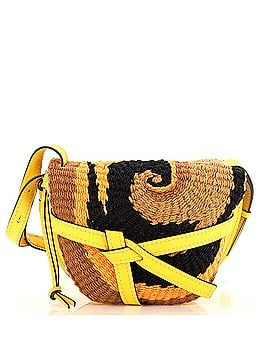Loewe Gate Shoulder Bag Leather with Raffia Small (view 1)