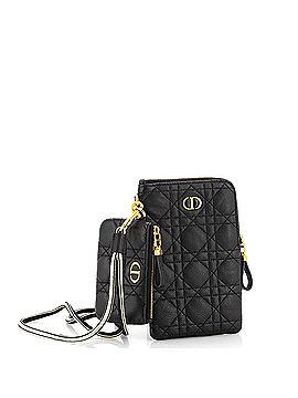 Christian Dior Caro Multifunctional Pouch Cannage Quilt Calfskin (view 2)