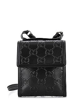 Gucci Flap Crossbody Bag GG Embossed Perforated Leather Small (view 1)